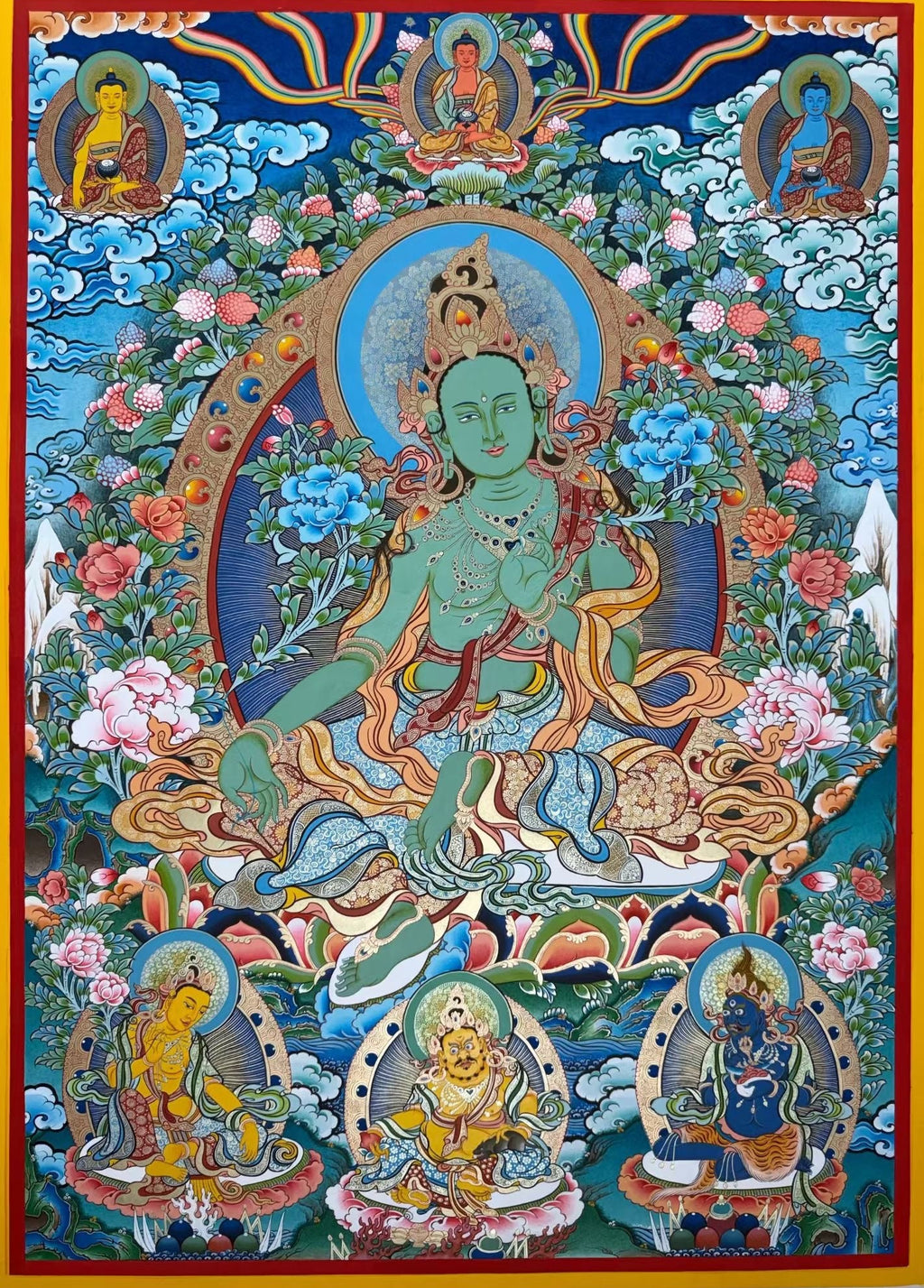 Green Tara Thangka — A Garden of Compassion