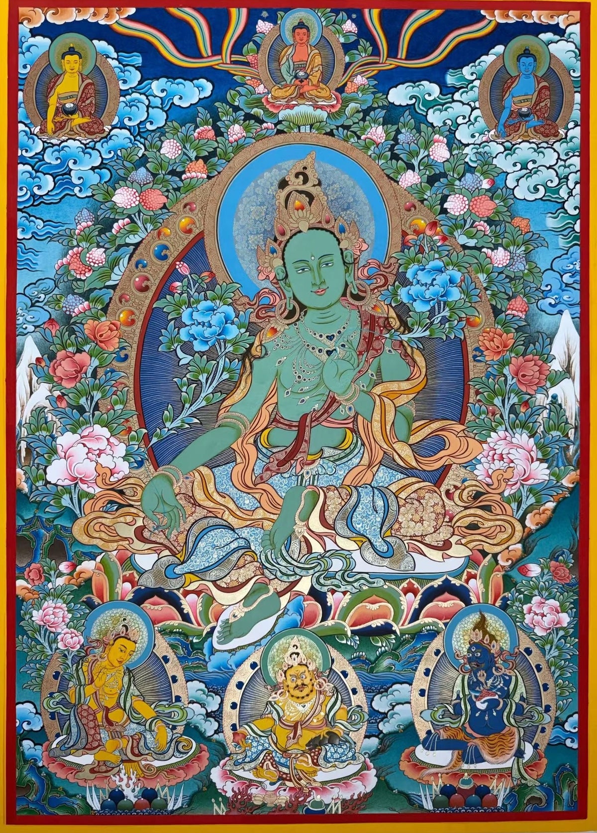 Green Tara Thangka — A Garden of Compassion