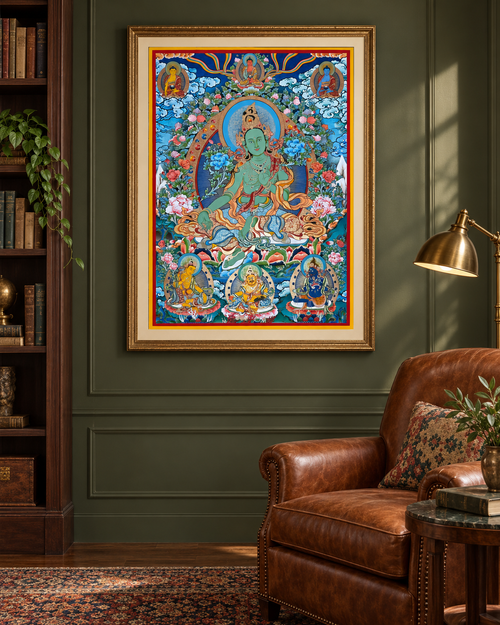 Green Tara Thangka — A Garden of Compassion